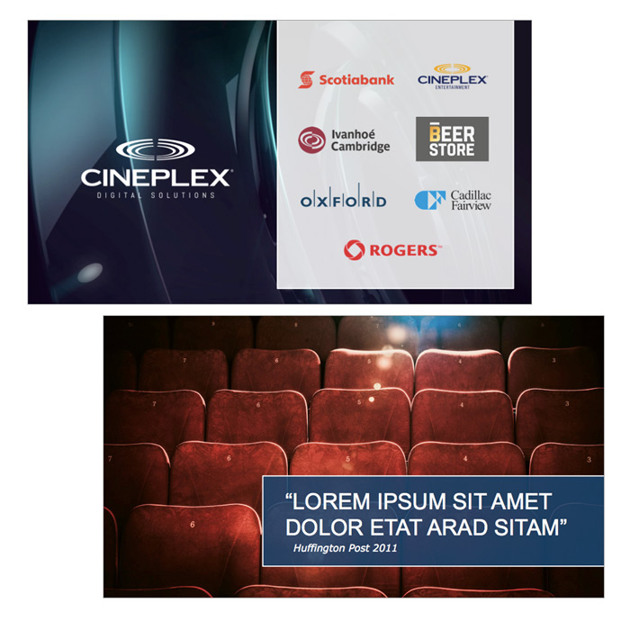 Brand Strategy and credentials presentation for Cineplex Digital Solutions